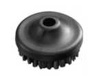 brossette ronde noire diamtre 65 mm en nylon pour nettoyeur vapeur Domena Ecoflor