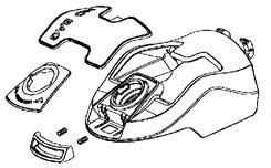 couvercle complet pour aspirateur Rowenta X-Trem Power Cyclonic