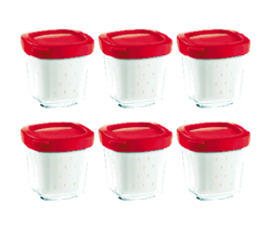 Lot de 6 pots complets pour yaourtires SEB Multi Dlices YG65 - YG66