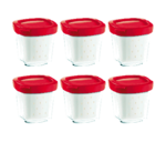 Lot de 6 pots complets pour yaourtires SEB Multi Dlices YG65 - YG66