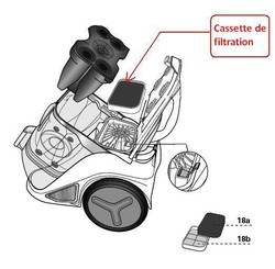 cassette de filtration pour aspirateur Rowenta Silence Force Extreme Cyclonic