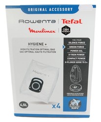 Lot de 4 sacs haute filtration Hygiene + pour aspirateur Rowenta