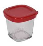 Pot+couvercle rouge pour robot Moulinex Companion