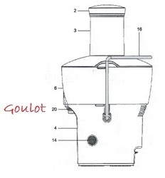 goulot pour centrifugeuse Riviera & Bar PR774A