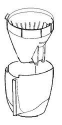Porte-filtre complet pour cafetire filtre Rowenta Brunch CG349