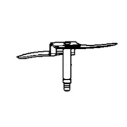 Couteau moulin hachoir pour robot Double Force Compact FP545510/700, FP546810/700 MOULINEX