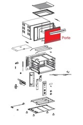 vitre + support pour four Rowenta Gourmet