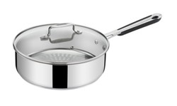 sauteuse et son couvercle en verre Tefal Pro Inox