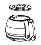 Verseuse verte + couvercle pour cafetière Moulinex Uno FG1213F0/9QA