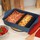 Plat  four Cookut ajustable avec sparateur brevet ultra lger - bleu myrtille