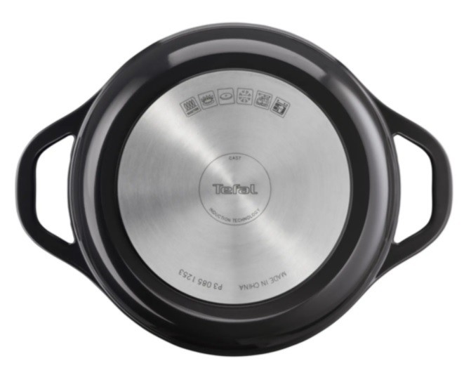 TEFAL E2548904 Air cocotte légere ovale 30x23 cm, fonte d'aluminium rouge,  tous feux dont induction - Cuisine et pâtisserie