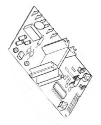 Carte lectronique de puissance pour expresso solo pompe Delonghi Dedica EC885