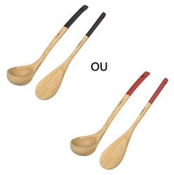 Duo de 2 ustensiles Cookut louche et cuill�re en bois de h�tre - coloris au choix