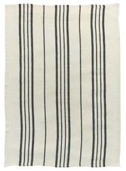 Torchon ray noir et cru Karma 55 x 75 cm - 100% lin Winkler