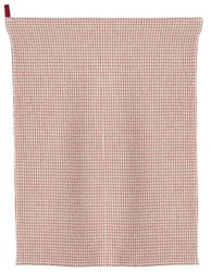 Torchon nid d'abeille bicolore rouge rubis Mumba 50 x 70 cm Winkler
