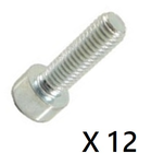 Lot de 12 vis 5*16mm pour nettoyeur vapeur PTEU de Polti
