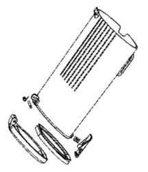 Bac du sparateur  poussires avec couvercle pour aspirateur balai Rowenta X-PERT 7.60 RH6A42WO