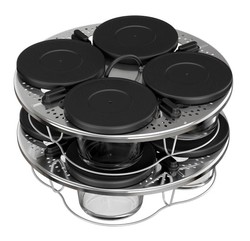 Kit de 8 verrines en verre + support 2 niveaux pour cuiseur Cookeo Moulinex