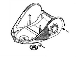 demi boitier infrieur + roulettes SS-7235004506 pour aspirateur Rowenta Compact Power Cyclonic