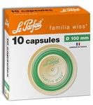 Bote de 10 capsules mtal 100 mm &quot;Familia Wiss&quot; Le Parfait