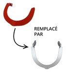 Levier d&#039;ouverture du bac  poussire orange pour aspirateur Silence Force Cyclonic Rowenta RO7623EA
