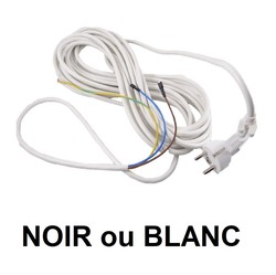 MISRT900615-01 : Cordon d'alimentation BLANC ou MISRT900629-01 : Cordon d'alimentation NOIR