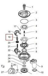 tige de rglage de la mouture pour robot caf Xsmall de Saeco