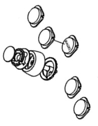 Ensemble de 5 boutons pour le grille pain Magimix Toaster Vision