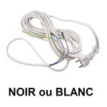 MISRT900615-01 : Cordon d&#039;alimentation BLANC ou MISRT900629-01 : Cordon d&#039;alimentation NOIR