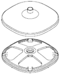 Socle du pied pour ventilateur Essential + VU4410F0 - VU4440F0 Rowenta