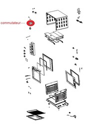 commutateur pour four Rowenta Gourmet OC373830