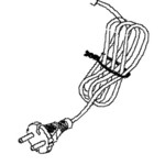 Cordon d'alimentation blanc pour s�che-cheveux Calor CV5330C0/1Z0