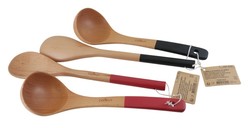 Duo de 2 ustensiles Cookut louche et cuill�re en bois de h�tre - coloris au choix