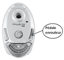 pdale d'enrouleur pour aspirateur Rowenta Silence Force Compact Upgrade