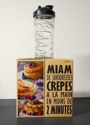 Shaker  crpes, gaufres et pancakes avec tartineur en bambou Cookut