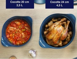 Comparaison cocotte Cookut 20 et 24 cm