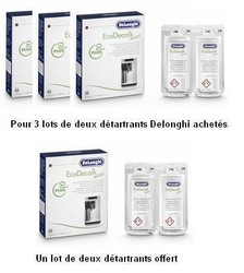 lot de 8 doses de dtartrant dlonghi naturel - offre exclusive