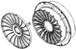 Grille avant et support radiateur soufflant Rowenta Air Force HQ7