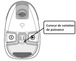 curseur de variation beige pour aspirateur Rowenta Silence Force Extreme Compact