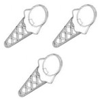 Set de 3 cuillères à dessert pour machine à glaces Moulinex Freezi MJ8024F0 - MJ803AF0