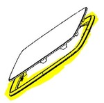 Bague suprieure pour airfryer Dual Easy Fry EZ901 - Dual Easy Fry &amp; Grill EZ905 - pice en jaune