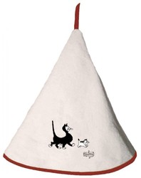 Essuie mains Dubout chat mre & fils ivoire 60 cm Winkler