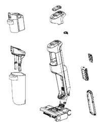 Vue �clat�e partielle de l'aspirateur laveur Rowenta X-Clean 2 GZ22