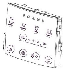 Tableau de contrle + carte lectronique pour robot caf automatique Delonghi ECAM220.31.SSB S11