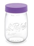 Bocal en verre 1 litre avec couvercle � visser violet de la gamme "Color Vis" Le Parfait