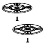 2 supports lingettes + 2 vis de la brosse Aerospin pour aspirateur balai Rowenta X-FORCE FLEX 13.60 
