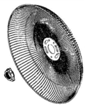 Grille arrire ventilateur Rowenta Turbo Silence Extreme VU5690