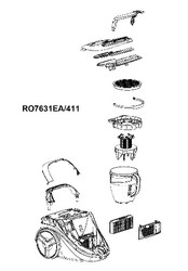 Aspirateur Rowenta Silence Force Cyclonic RO7631 - vue �clat�e
