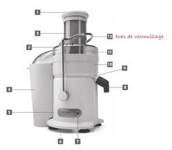 barre de verrouillage pour centrifugeuse Riviera & Bar PR772A1
