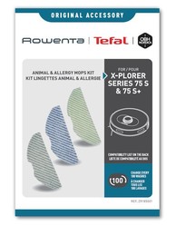 Kit de 3 lingettes pour aspirateur Rowenta Explorer Serie 75S 75S+